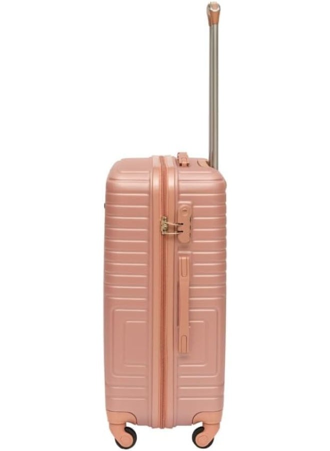 Maze Design Trolley 32 Inch Bag Lightweight Hard Shell Suitcase Rose Gold - Image 2