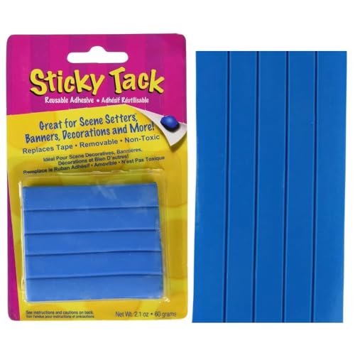 Amscan No Mess DamageFree Strong Adhesive Blue Sticky Tack 21 oz 1 Pc Ideal for Hanging Decorations Poster Mounting - Image 1