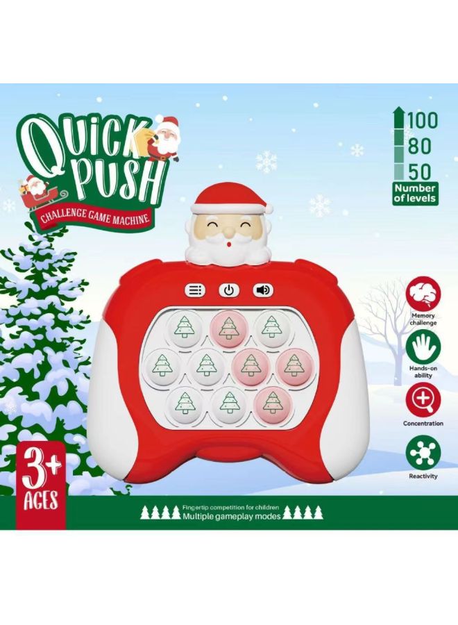 Halloween Quick Push Game Machine Deratization Pioneer Decompression Children's Educational Elimination Music Hamster-Color:Second-generation Upgraded Version Speed Push Game Machine [space Blue/English Box]]-Specifications:Standard