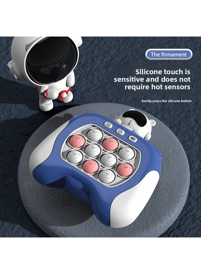 Halloween Quick Push Game Machine Deratization Pioneer Decompression Children's Educational Elimination Music Hamster-Color:Second-generation Upgraded Version Speed Push Game Machine [space Blue/English Box]]-Specifications:Standard