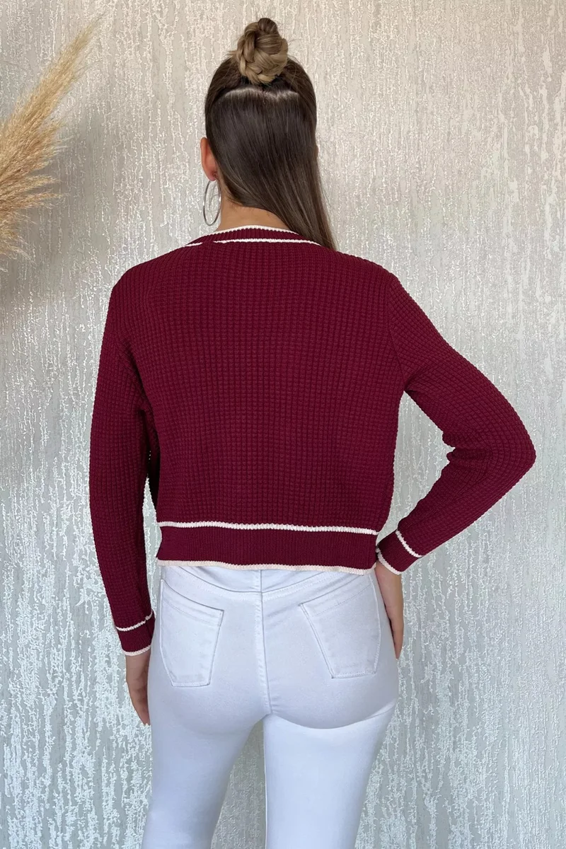 Gülseli Rose Pocket Detailed Buttoned Knitwear Jacket