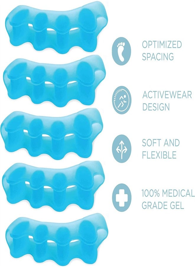Arabest - Toe Overlap Separator Silicone Five Hole Toe Splitter Thumb Eversion Corrector - Image 1