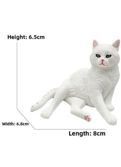 Children's Simulation Cat Model Cloth Doll Cat Lazy Orange Cat Leg Lifting Cat Sleeping Posture Flower Cat Siamese Cat Pet Cat Ornaments-Color:3158 The Cat In The Palace (98g)