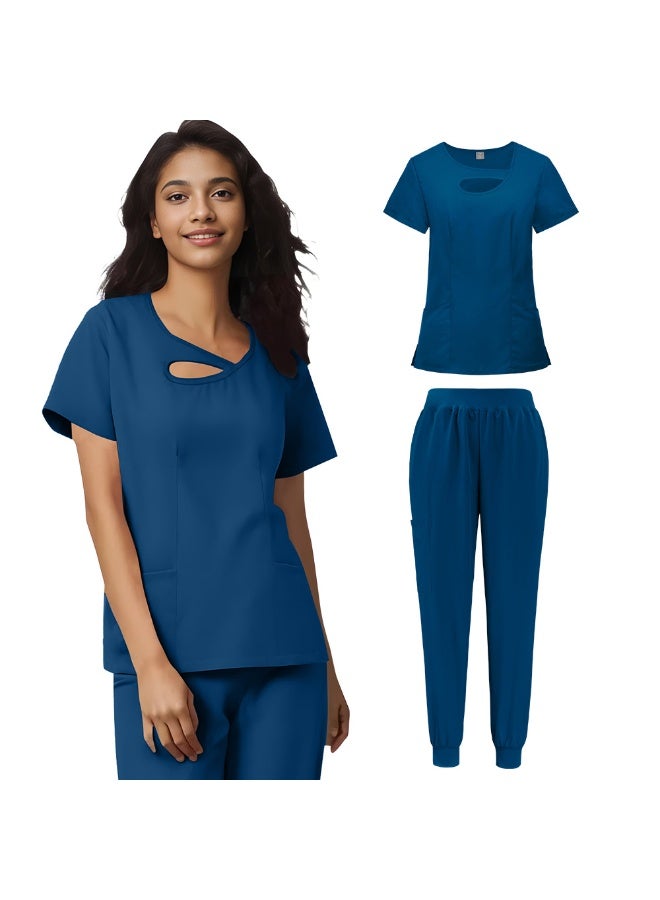 NIBEMINENT Design Nurse Uniform Set of Sweatshirts Clothes for Medical Women Beauty Salon Uniform Woman  Scrubs Uniforms Sets - Image 1