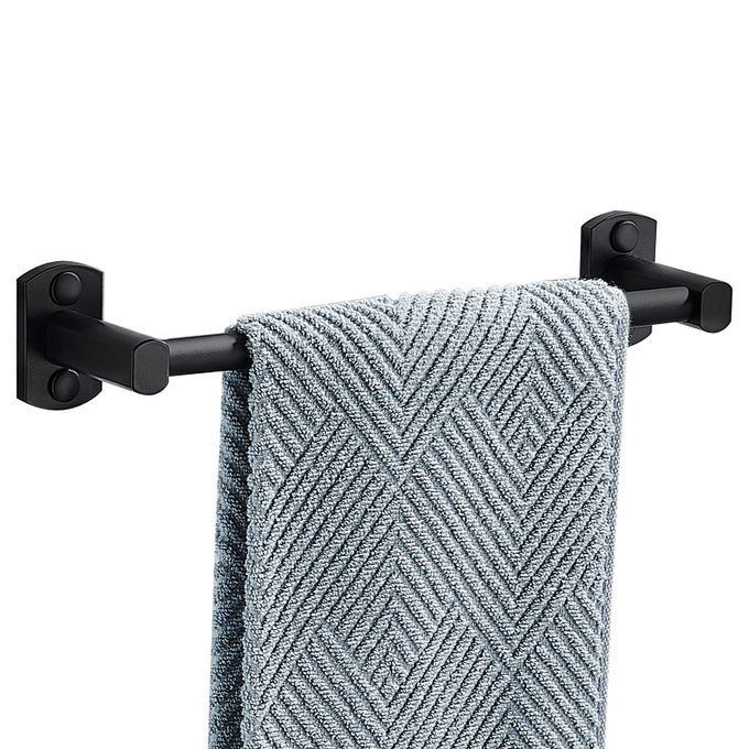 BLACK TOWEL BAR HAND TOWEL RACK FOR BATHROOM WALL MOUNTED TOWEL HANGER KITCHEN BATH TOWEL HOLDER TOILET TOWEL ROD12 INCH