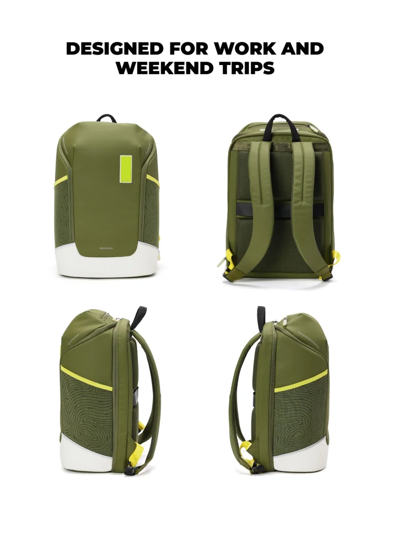 موكوبارا للتجارة ذ.م.م The Offshore Backpack - 28L Capacity, Reverse Coated Nylon Material | Green