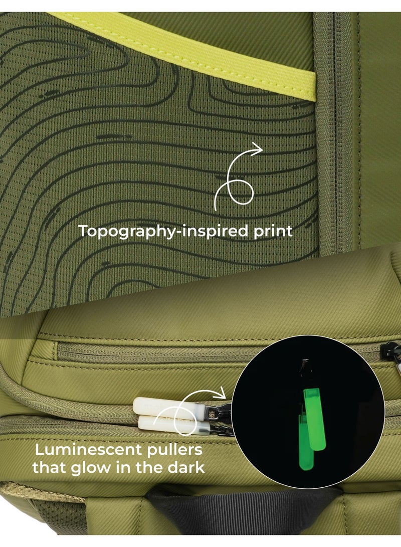 Mokobara The Offshore Backpack - 28L Capacity, Reverse Coated Nylon Material | Green - Image 5