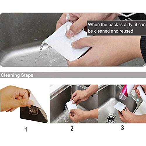 LUVINA ABS, Self Adhesive Stainless Steel Multi-Functional Hanging Hook Rod without Drilling Hook Hanger- White - Image 4