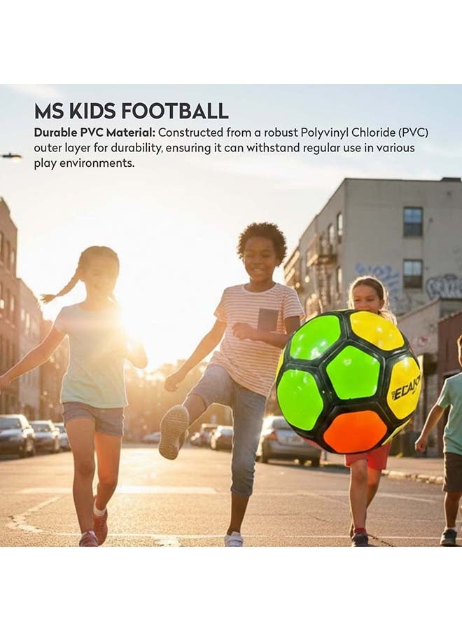 ELAN Street Pup PVC Kids Football - Official Size 3, Vibrant Multi-Color Design, High-Cladding Durable Soccer Ball for Boys & Girls (All-Weather Play) - Image 5