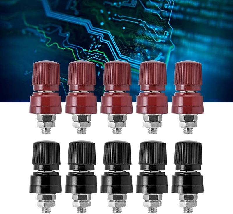 Brass Binding Post 5 Pairs M6 Thread Welding Power Terminal Grounding Hardware Tools - Image 5