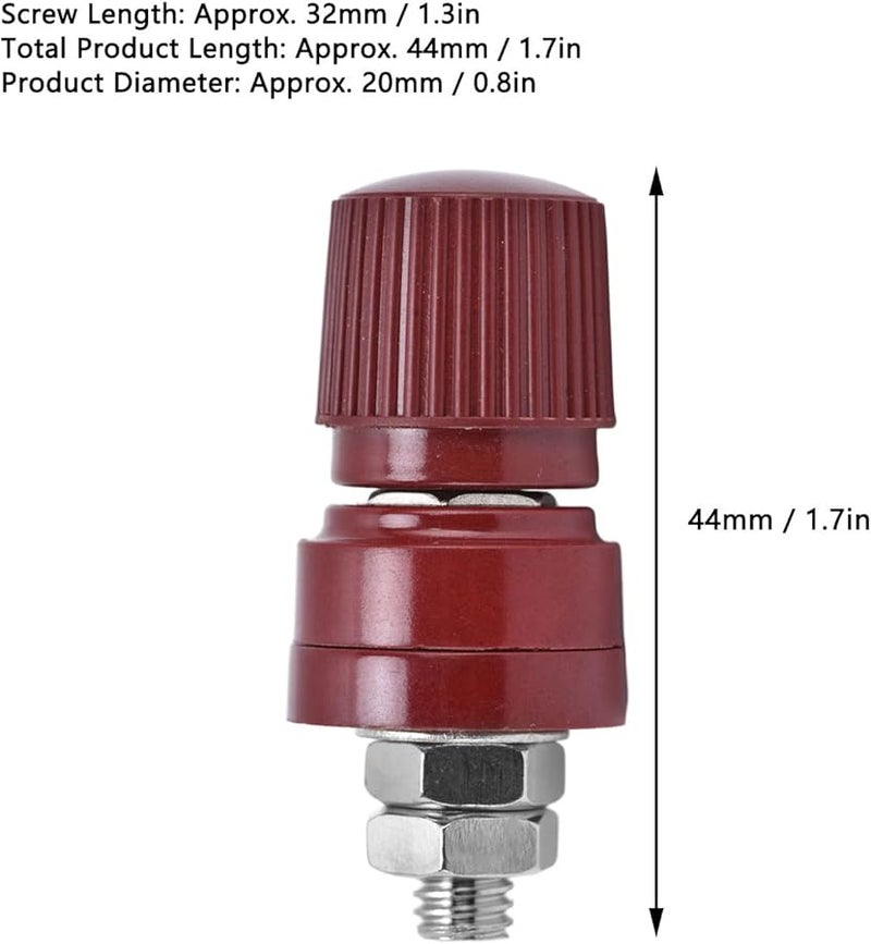 Brass Binding Post 5 Pairs M6 Thread Welding Power Terminal Grounding Hardware Tools - Image 3