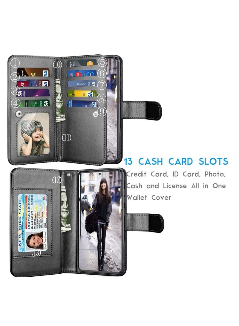 SYOSI Case for Galaxy S20, Galaxy S20 Wallet Case, Luxury PU Leather Carrying Folio Flip Cover Detachable Magnetic Hard Case Kickstand for Samsung Galaxy S20 - Image 2