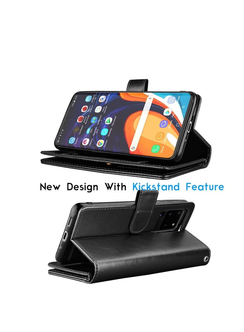 SYOSI Case for Galaxy S20, Galaxy S20 Wallet Case, Luxury PU Leather Carrying Folio Flip Cover Detachable Magnetic Hard Case Kickstand for Samsung Galaxy S20 - Image 4