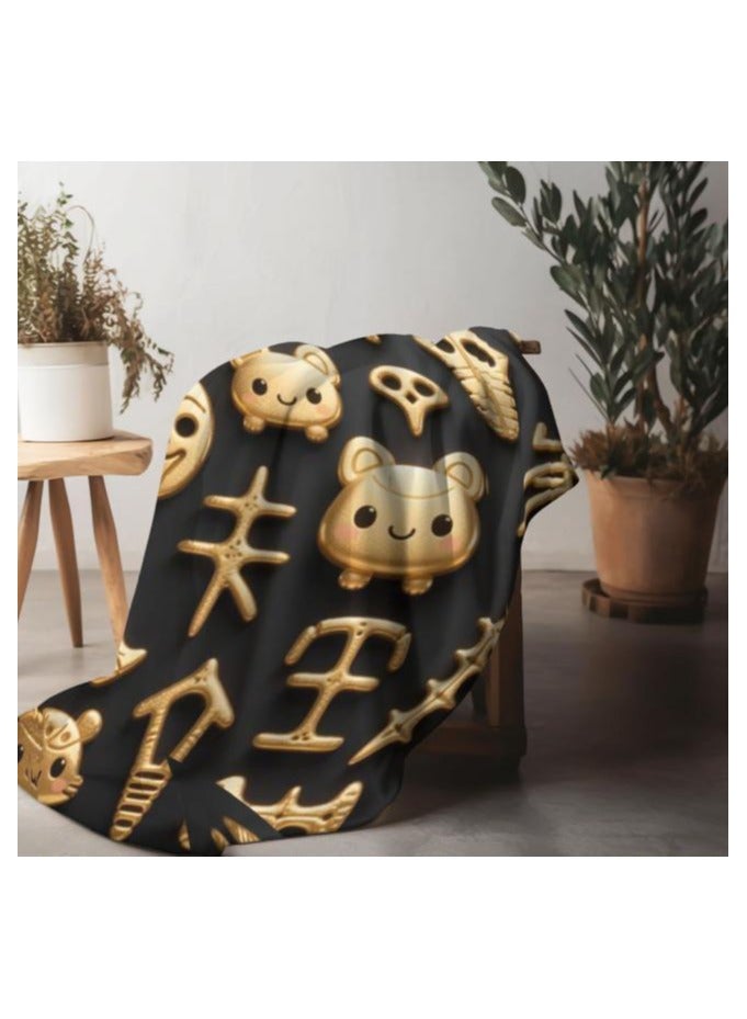 عام بطانية رقيقة من الفانيلا الكرتونية للأطفال أو الطلاب (دافئة ومريحة ومناسبة للنوم والألعاب) 100 سم * 150 سم - Image 4