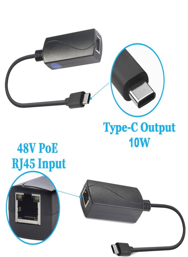 REVODATA 10W Gigabit PoE to USB-C Driver Converter, PoE to Type-C Power Output with Ethernet 2 in 1, 5V/2A Output with 1000Mbps for Phone/Tablet, Plug & Play (GP2C5V) - Image 5