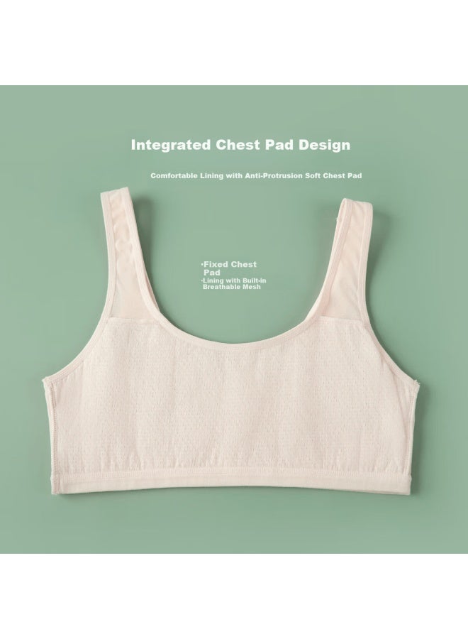 Deesha Girls' Stage 1 Vest 2-pack Seamless Developmental Children's Underwear Anti-peek Bra For Older Kids - Image 2