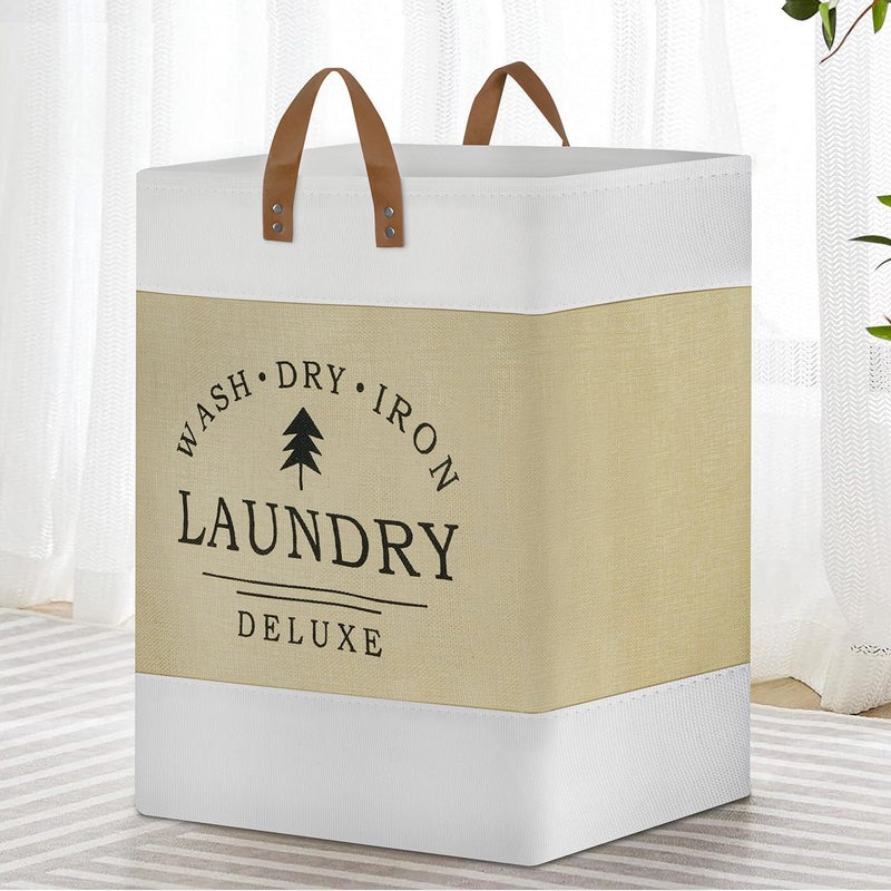 AMPLIN Laundry Basket Clothes Storage Basket Cotton Dirty Clothes Basket Foldable Laundry Hamper laundry hamper bucket canvas storage basket dirty clothes basket waterproof storage basket - Image 1