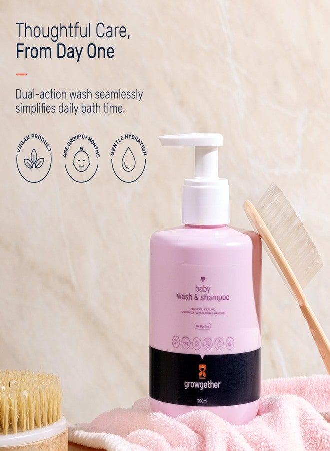 Growgether Baby Wash & Shampoo 300ml | No-Tears 2-in-1 Body Wash for Newborns & Infants 0+ Months | Dermatologist Tested, Pediatrician Approved, Hypoallergenic & Vegan | 9 Toxin-Free Formula - Image 2