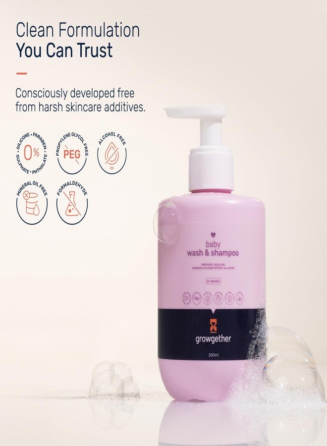 Growgether Baby Wash & Shampoo 300ml | No-Tears 2-in-1 Body Wash for Newborns & Infants 0+ Months | Dermatologist Tested, Pediatrician Approved, Hypoallergenic & Vegan | 9 Toxin-Free Formula - Image 5