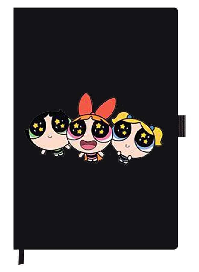 Theodor Designer A5 Thick Black Hardcover Notebook Super Girls - Image 1