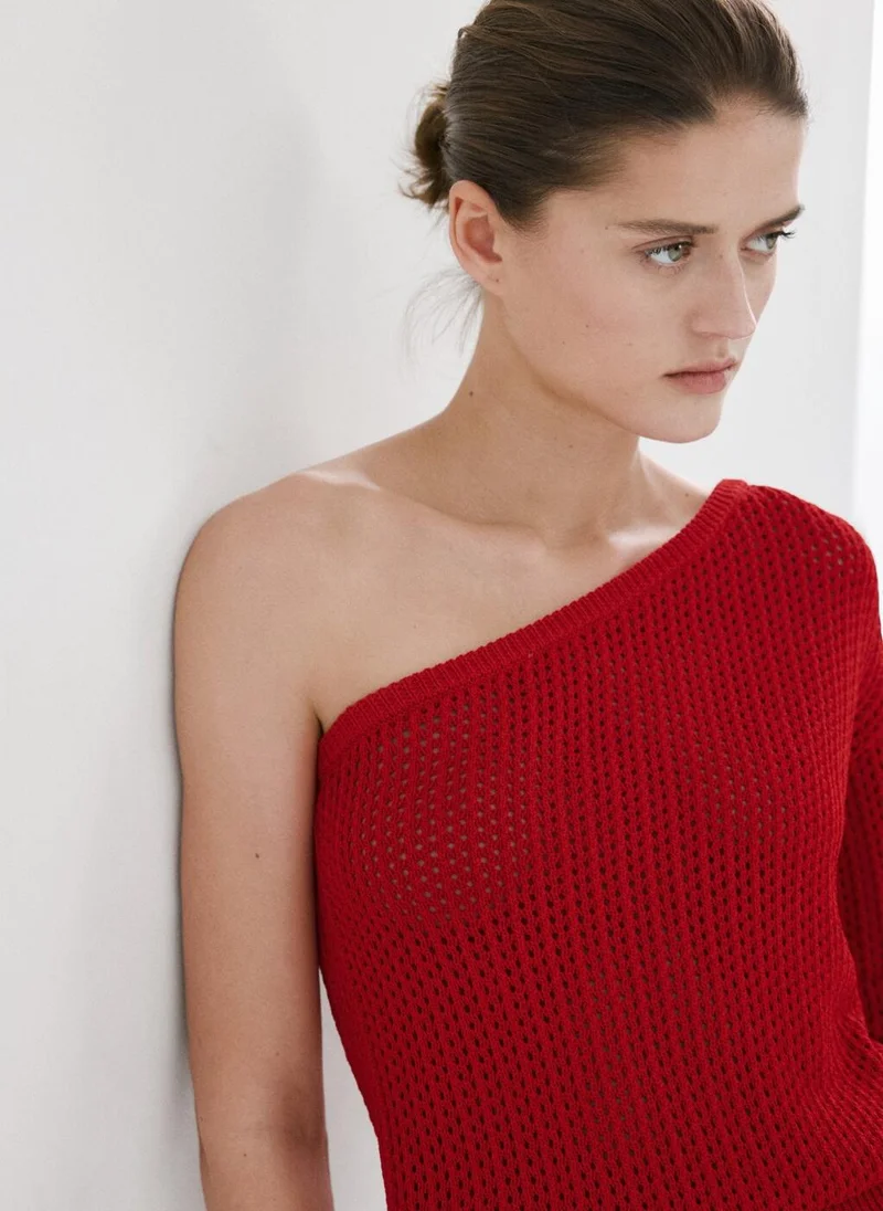 MANGO Asymmetric Knit Sweater
