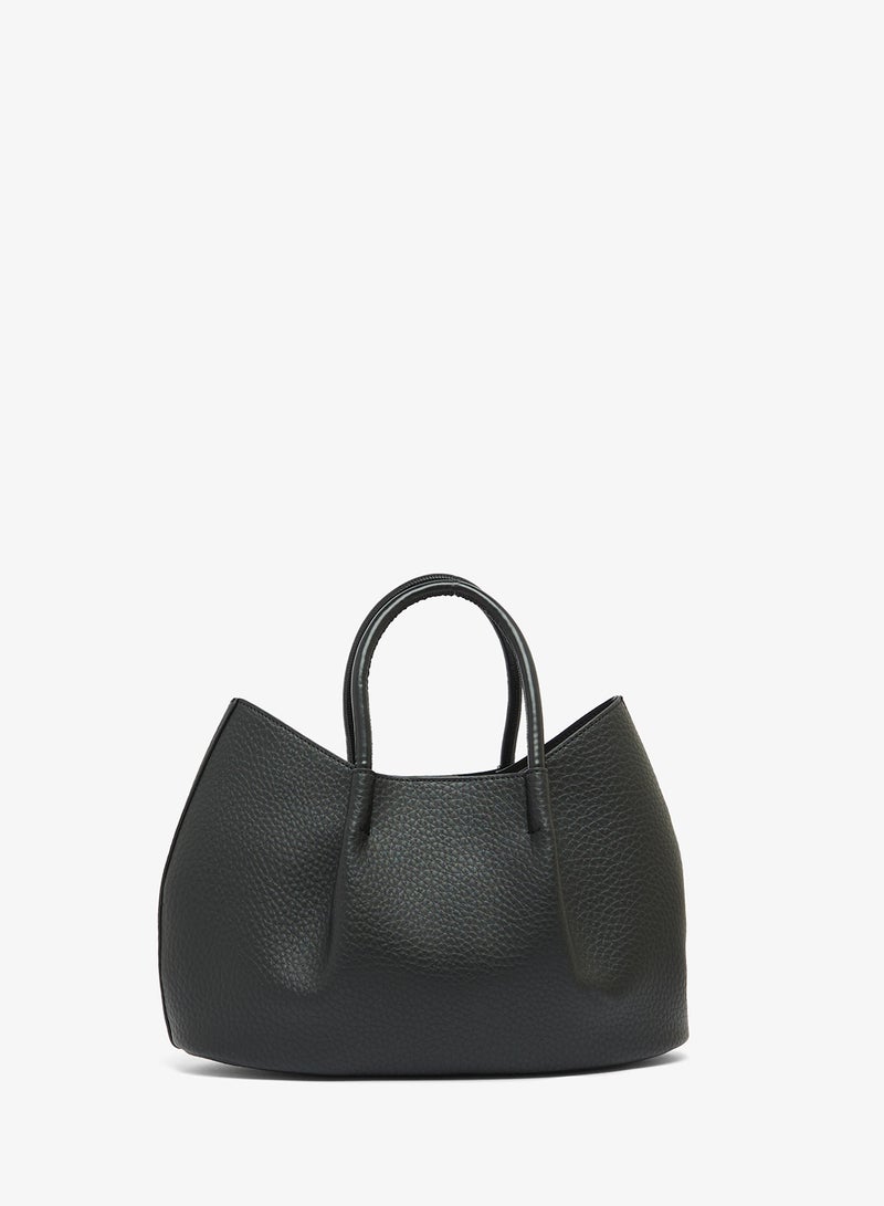 GLAMOROUS Ruched Top Handle Tote Bag - Image 1