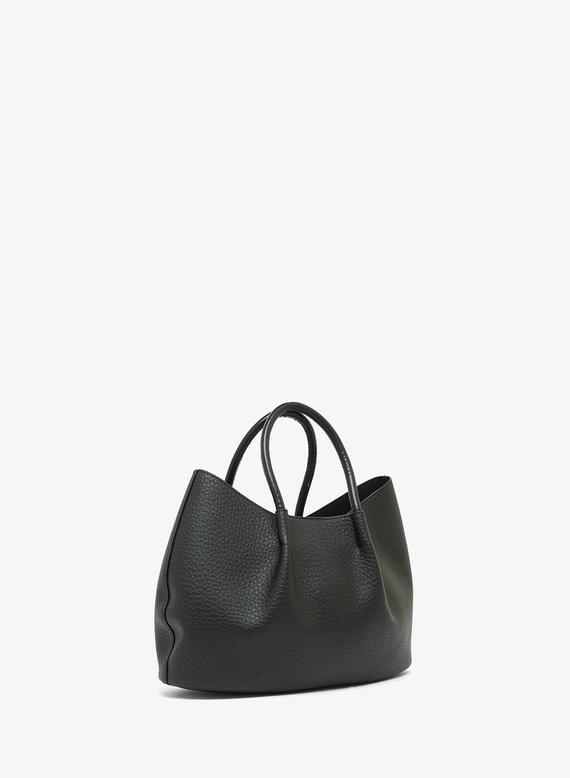 GLAMOROUS Ruched Top Handle Tote Bag - Image 2