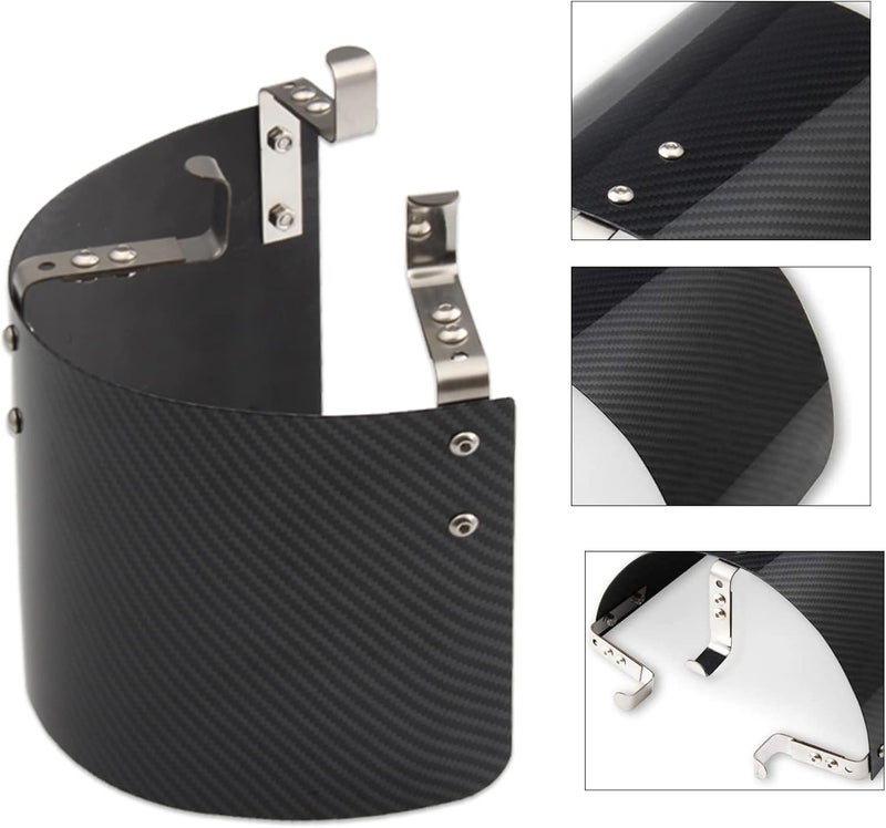 POSENG Protective Air Intake Heat Shield Wrap, Heat-Insulation Air Filter Cover 2.5" - 3.5" - (Carbon Fiber Style) - Image 3