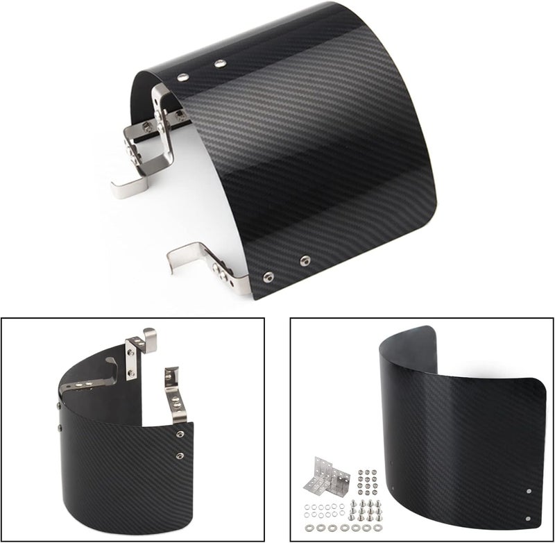 POSENG Protective Air Intake Heat Shield Wrap, Heat-Insulation Air Filter Cover 2.5" - 3.5" - (Carbon Fiber Style) - Image 4
