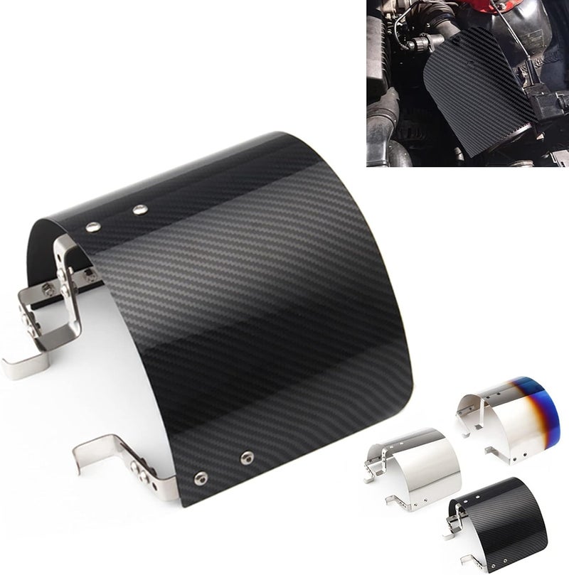 POSENG Protective Air Intake Heat Shield Wrap, Heat-Insulation Air Filter Cover 2.5" - 3.5" - (Carbon Fiber Style) - Image 5