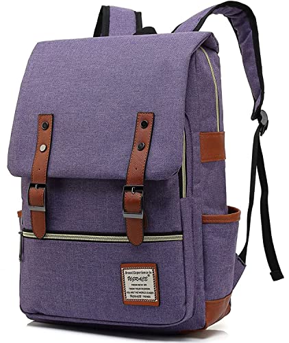 UGRACE Slim Business Laptop Backpack Elegant Casual Daypacks Outdoor Sports Rucksack College Shoulder Bag for Men Women, Tear Resistant Unique Travelling Backpack Fits up to 15.6Inch Laptop in Violet - Image 1