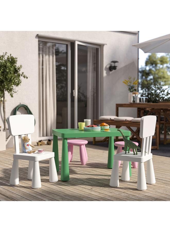 Zaboon Children's table, in/outdoor/bright green, 77x55 cm - Image 4