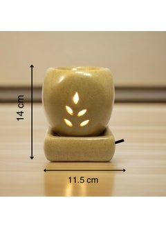 ASIAN AURA Asian Aura Handcrafted Premium Ceramic Electric Aroma Diffuser Oil Burner Wax Melt Warmer for Home Fragrance with Aroma Oils in 2 fragrances English Lavender Rosy Romance 10ml Each  - Image 2