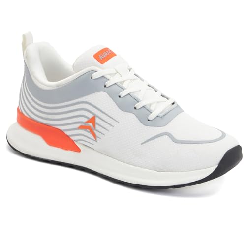AVANT Men's Glanza Running and Training Shoes-Superior Traction,Anti Skid, Lightweight, Multi Directional Flexibility, Enhanced Cushioning, Sports Footwear (AVMSH129CL01UK10_L.Grey) - Image 1