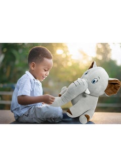 Toto Toys Cute Elephant Super Soft Stuffed Plush Toy For Kids,Boys And Girls -Grey & Brown Size 27 cm  - Image 5