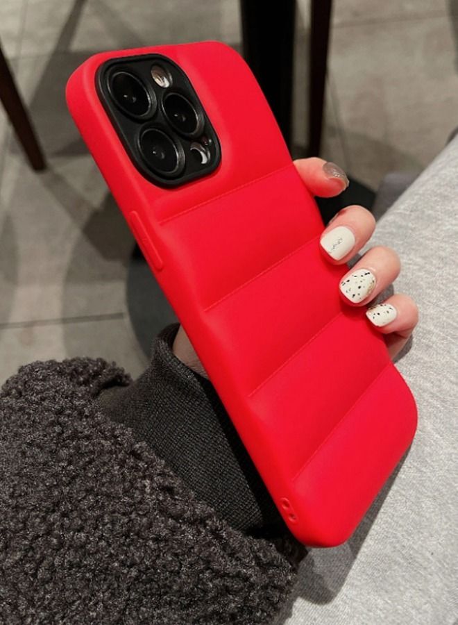 VR CREATIVE Red Puffer Jacket Case (Matte) for Apple iPhone 12 Pro Max - Image 3