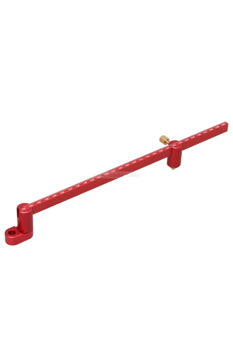 إيروريكس مسطرة تحديد مركزية حمراء 300 مم لأعمال النجارة، مسطرة دائرية، بوصلة نجارة f