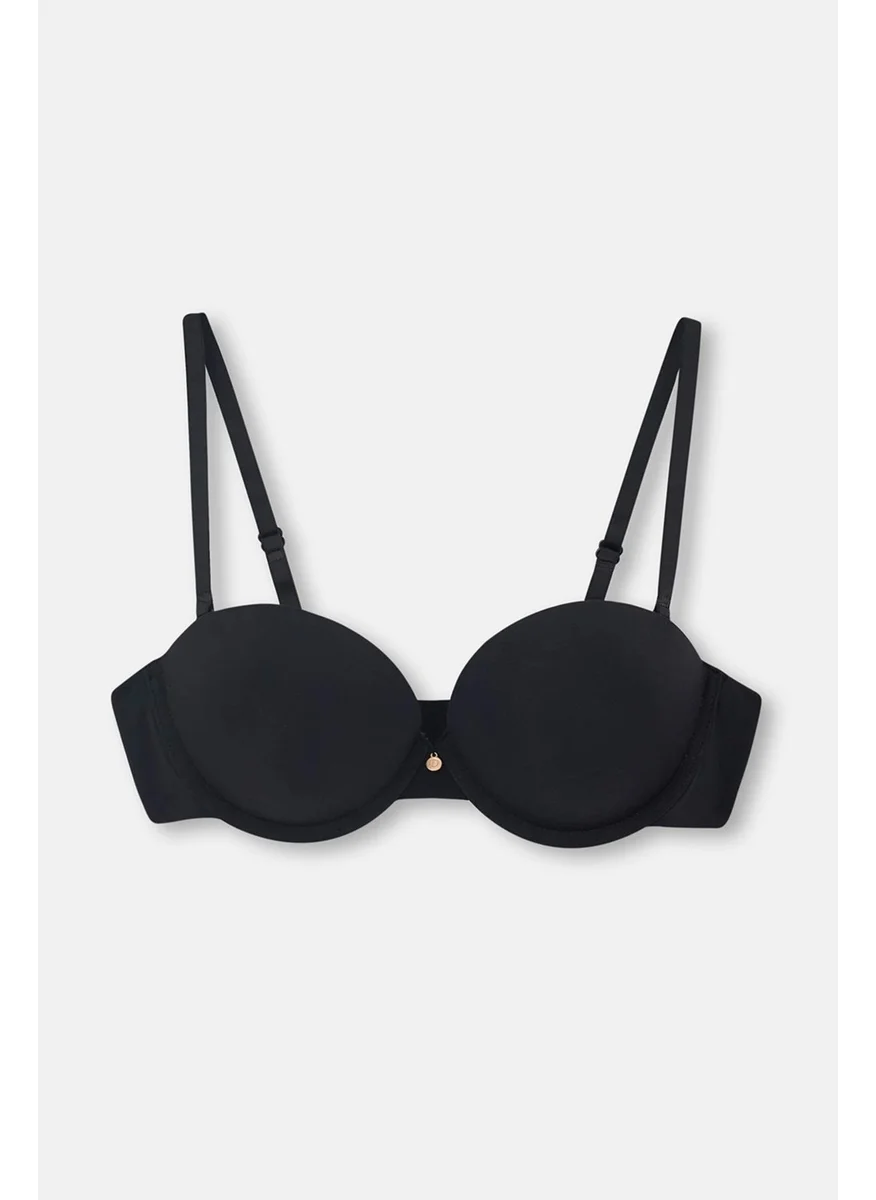 داجي Black 1080KC Lily Strapless Push-Up Padded Bra