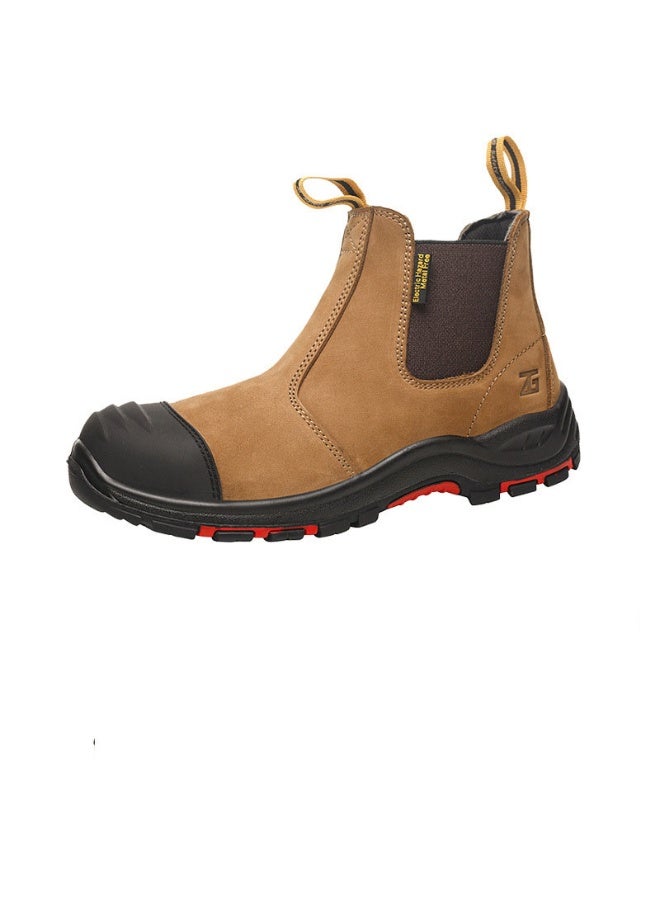 NIBEMINENT Work Safety Boots Steel Toe Shoes Genuine Leather Work Boots Anti-smash Anti Puncture Anti Scalding Welder Shoes - Image 1