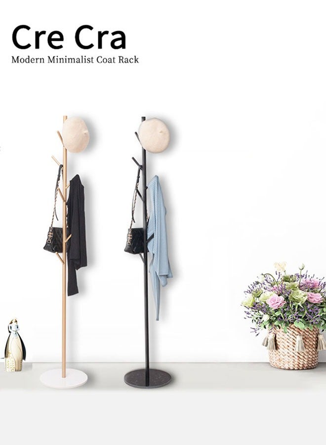 Loquat Metal Coat Rack Stand,Floor Free Standing Bedroom Coat Rack Stand with Stable Marble Base Easy Assembly(Gold) - Image 4