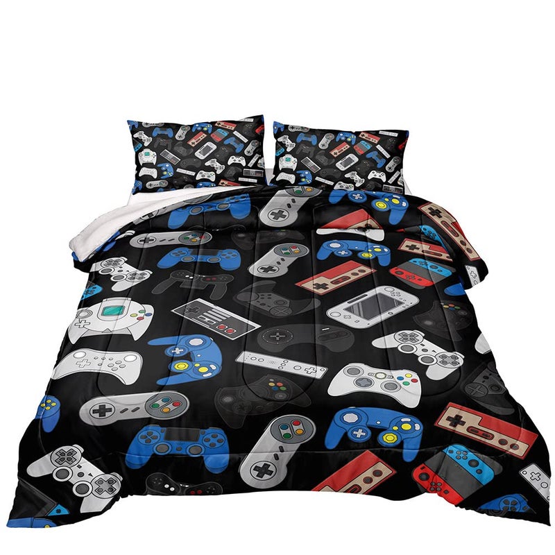 Z.Jian HOME ZJian HOME Gaming Comforter for Boys TeenGame Contoller Bedding Set for KidsDown Alternative for All SeasonGamer Home Decor for Boys Comforter Set ComforterGame36 Full 