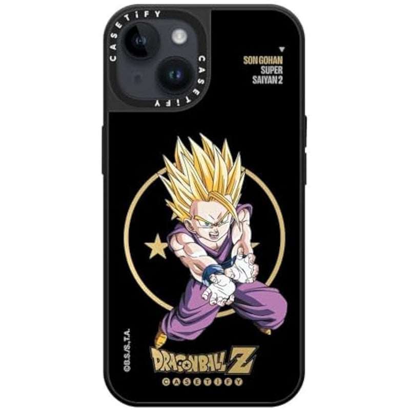 Casetify Mirror iPhone 14 Case 【Dragon Ball Colab/Reflective / 4.9ft Drop Protection/Magsafe】 - Super Saiyan Gohan - Silver on Black - Image 2