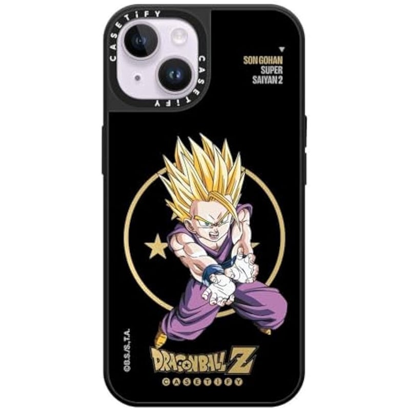Casetify Mirror iPhone 14 Case 【Dragon Ball Colab/Reflective / 4.9ft Drop Protection/Magsafe】 - Super Saiyan Gohan - Silver on Black - Image 4