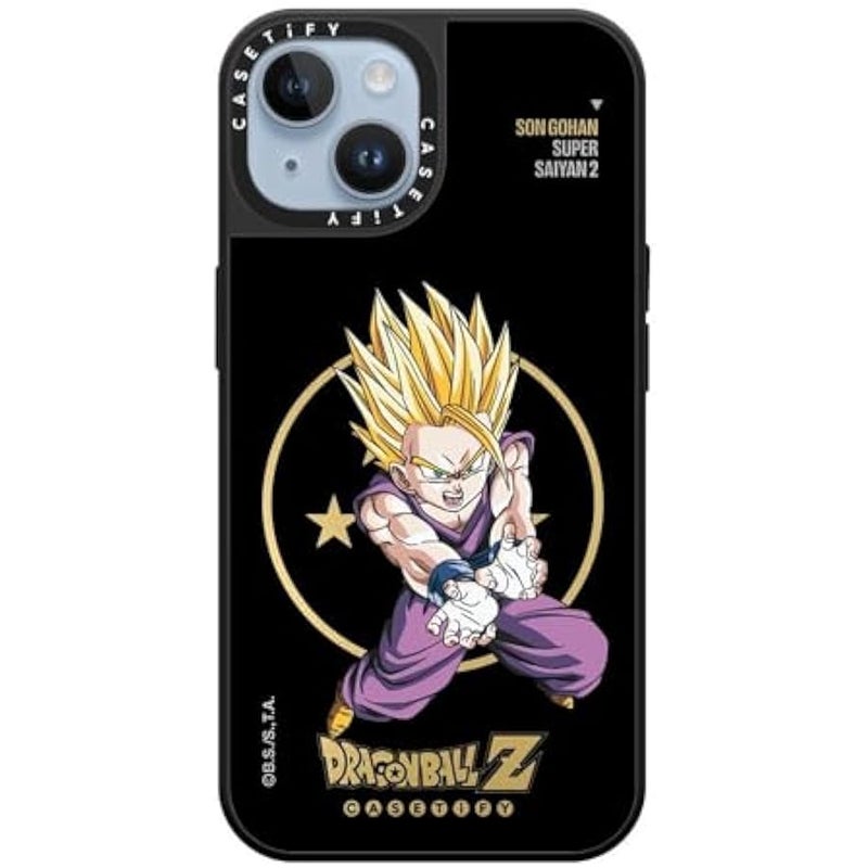 Casetify Mirror iPhone 14 Case 【Dragon Ball Colab/Reflective / 4.9ft Drop Protection/Magsafe】 - Super Saiyan Gohan - Silver on Black - Image 3