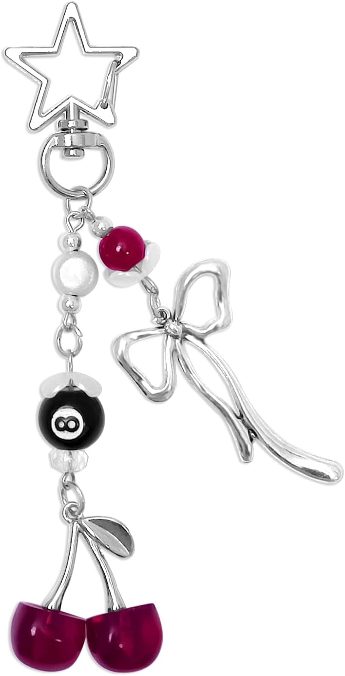 cioatu Cute Keychain Aesthetic Y2K Keychain Accessories Heart Butterfly Strawberry Bear Key Chain for Keys Bags Women Gifts - Image 1