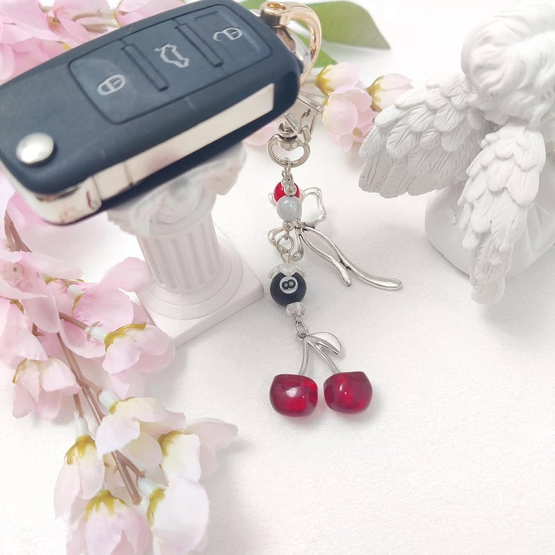 cioatu Cute Keychain Aesthetic Y2K Keychain Accessories Heart Butterfly Strawberry Bear Key Chain for Keys Bags Women Gifts - Image 4