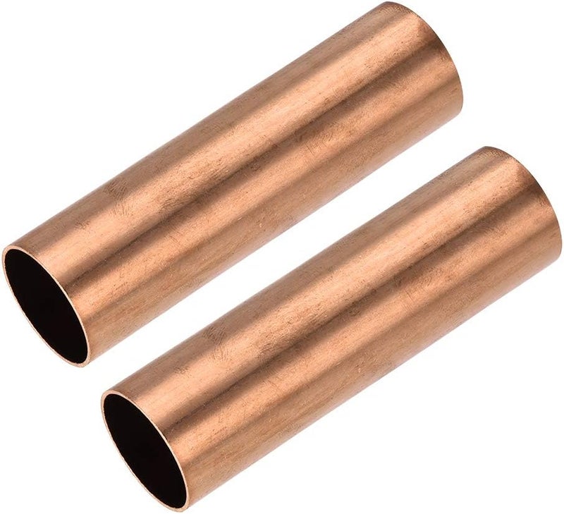uxcell Copper Round Tube, 29mm OD 1mm Wall Thickness 100mm Length Straight Pipe Tubing 2 Pcs - Image 1