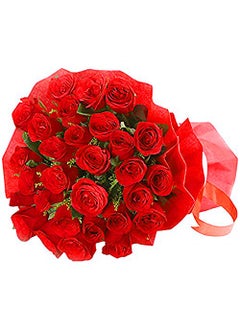 Florazone Florazone Charming 30 Bunch of Red Roses Fresh Flowers Bouquet 