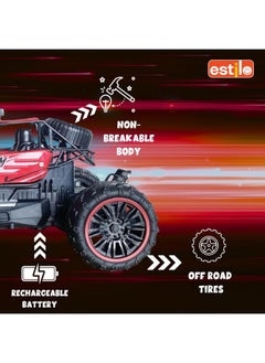 Estilo Estilo Rc Monster Truck Remote Control Car for Kids Rock Crawler |1:18 Rc Car Toys for Boys 2Wd Off Road High Speed Remote Car Toys |Vehicle RC Truck Toy Gift for Boys Girls 5+ Years  - Image 2