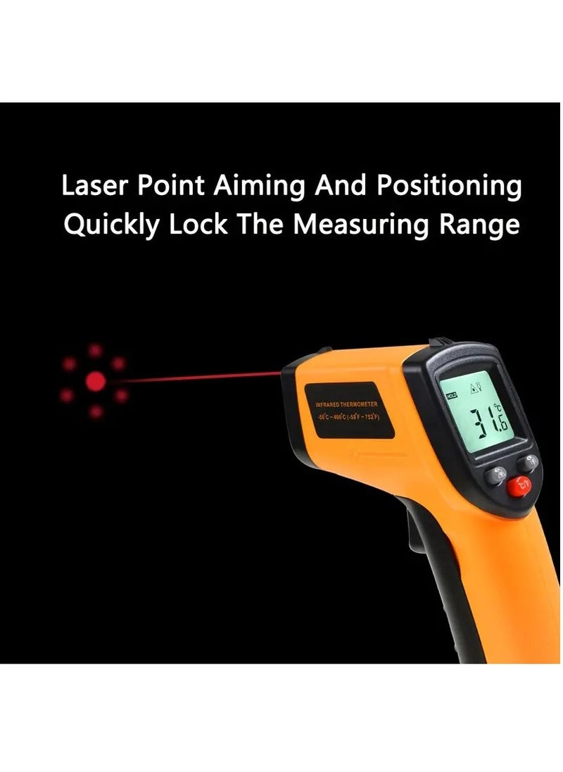 Arabest - Infrared Thermometer Gun, Laser Thermometer for Cooking, Pizza Oven, Griddle, Engine, HVAC, Laser Temperature Gun with Adjustable Emissivity & Max Measure -50℃~400℃ (Not for Human) - Image 1